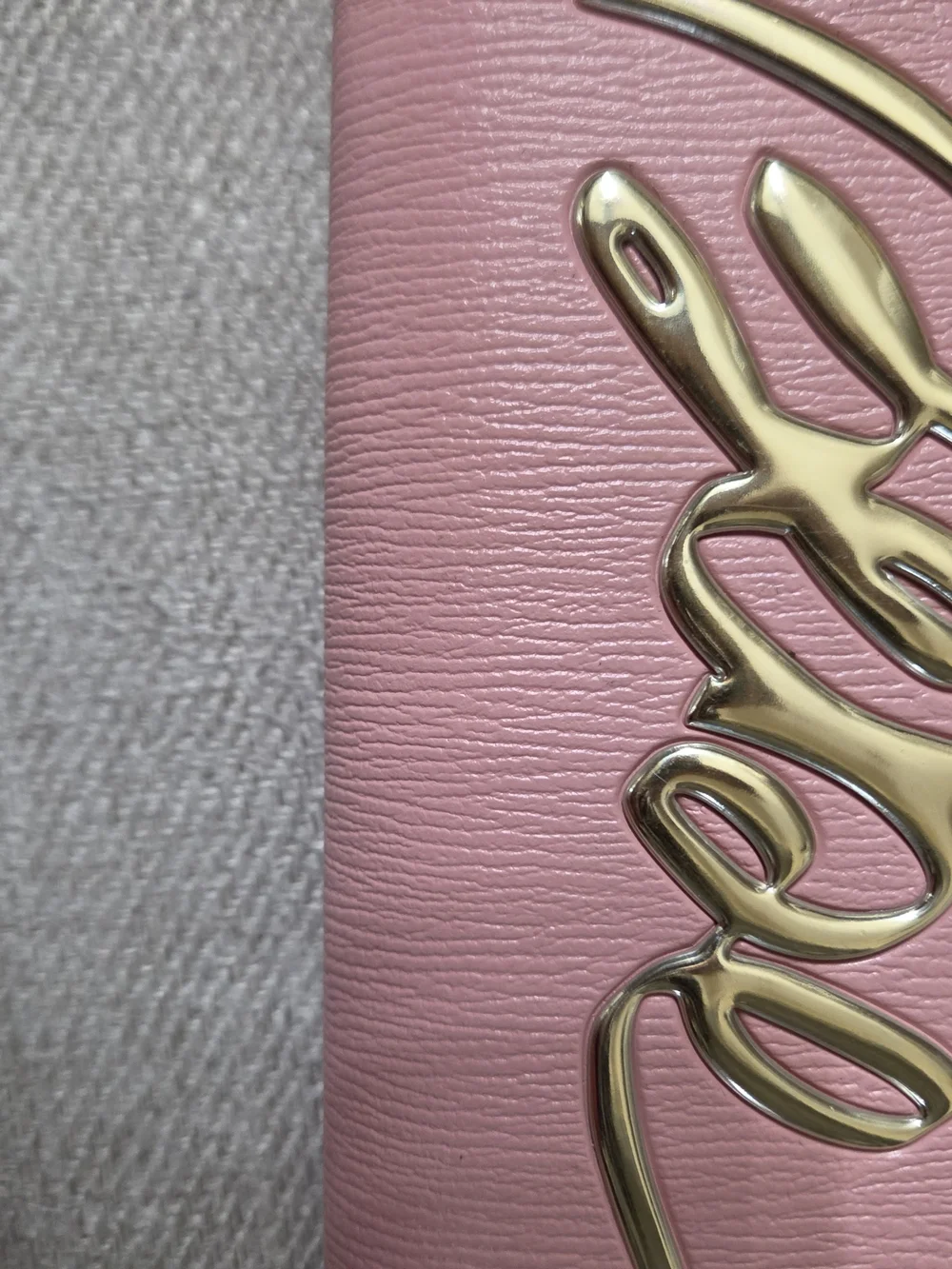 NWT bebe Pink Wristlet Clutch with Gold Logo Accent